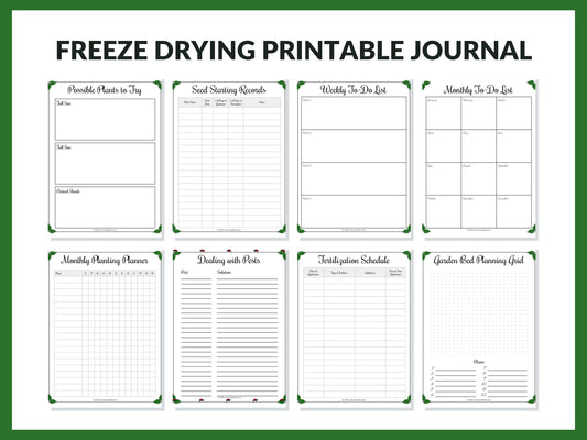 Gardening Planner Printable PDF 8.5x11 Instant Download for 3 Ring Binder Journal