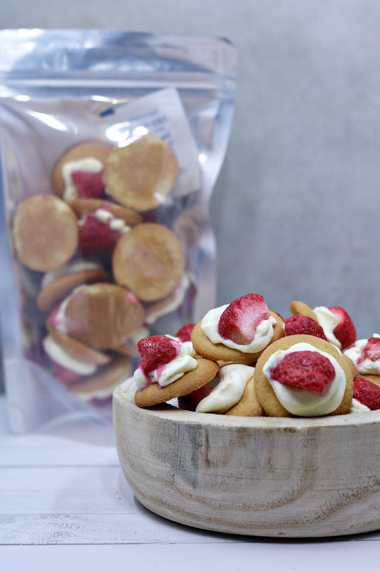 Freeze Dried Strawberry Cheesecake Bites