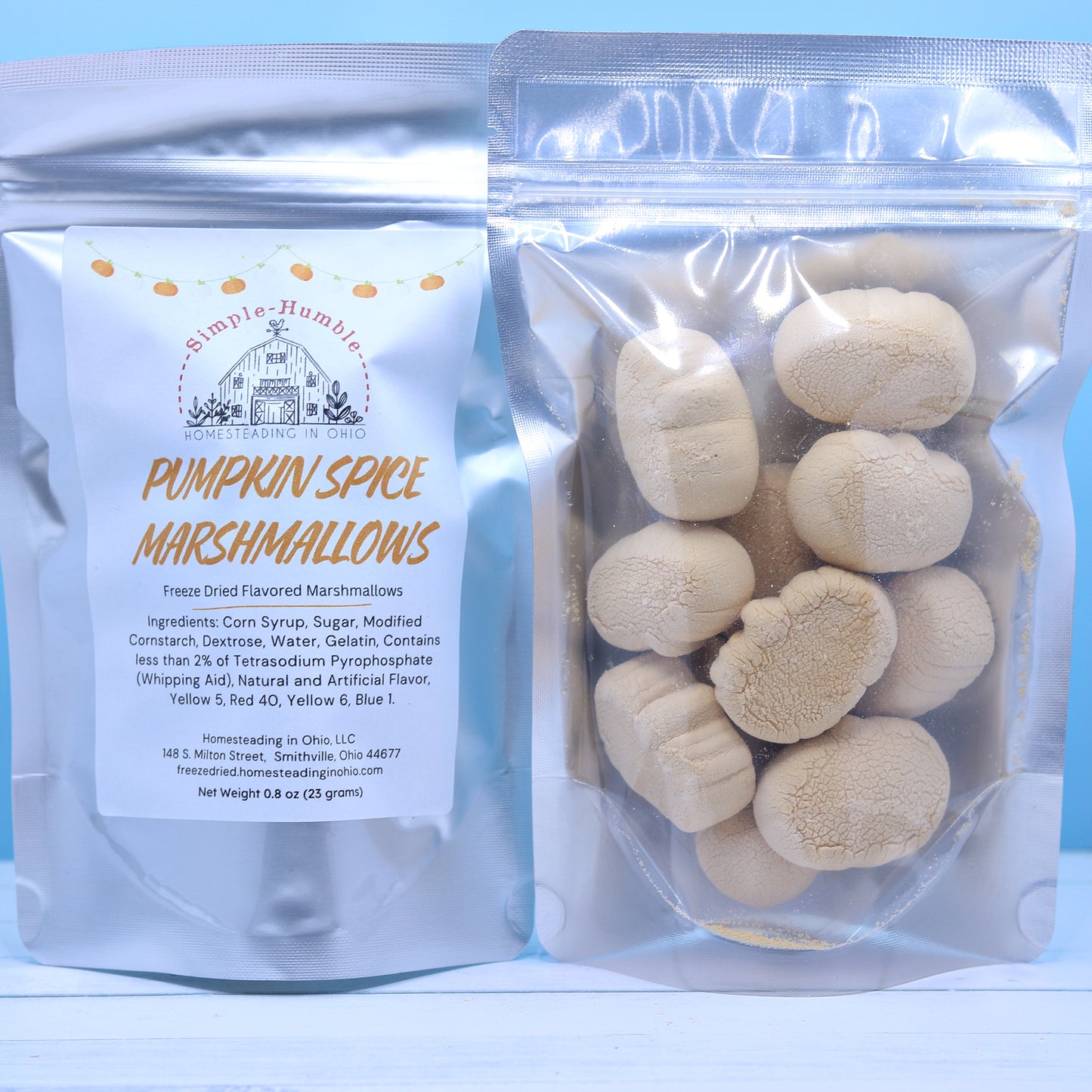 Freeze Dried Pumpkin Spice Marshmallows