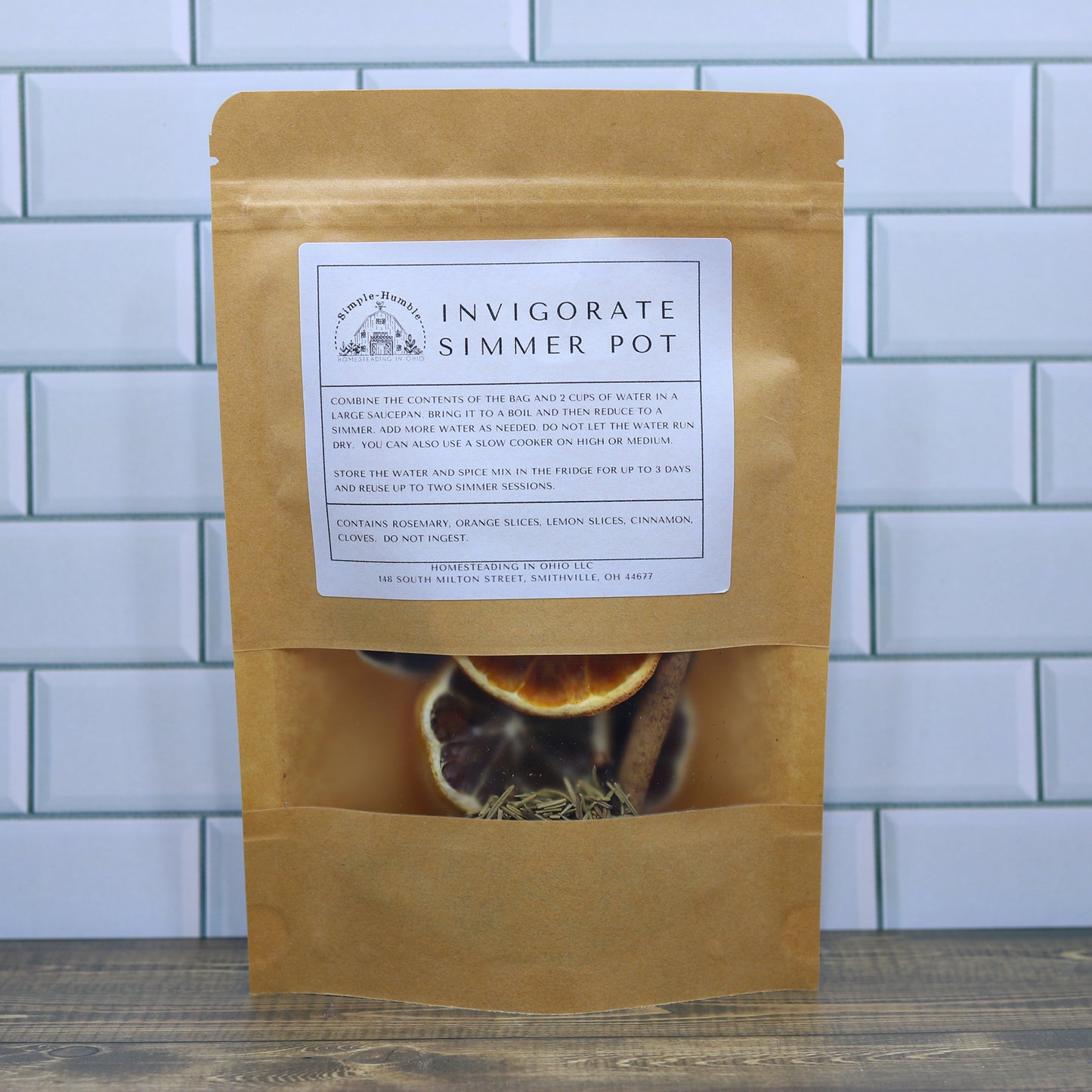 Invigorate Simmer Pot Kit Simmering Potpourri Rosemary, Lemon