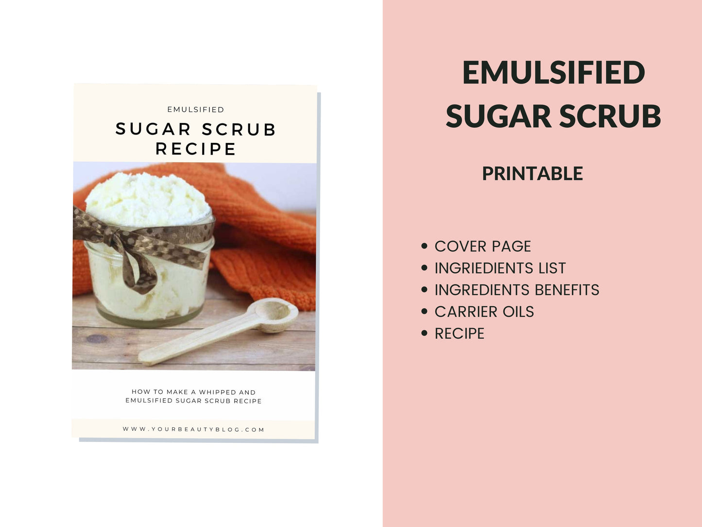 Emulsified Sugar Scrub Recipe Printable Tried and True Recipe to Make Your Own Sugar Scrub