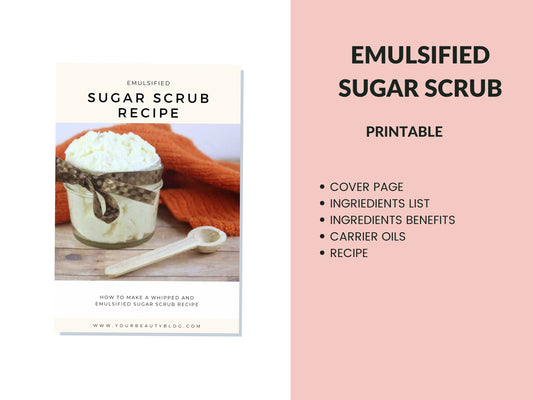 Emulsified Sugar Scrub Recipe Printable Tried and True Recipe to Make Your Own Sugar Scrub