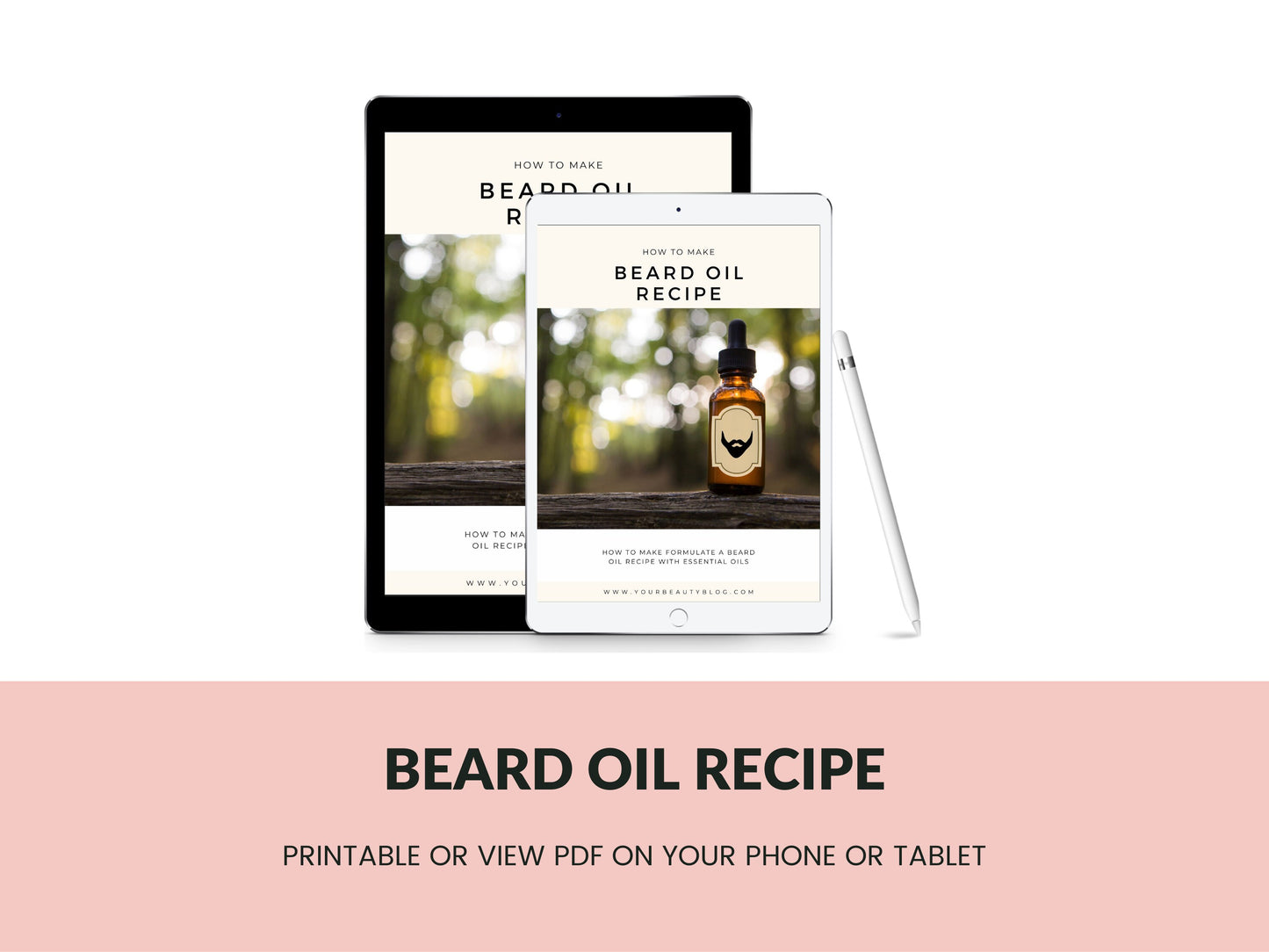 Beard Oil Recipe Printable Skin Care Recipe Instant Download PDF to Print Essential Oil Recipe