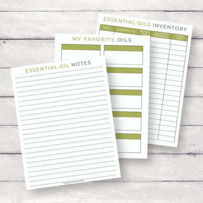 Essential Oil DIY Bath & Body Binder Journal Notebook Printable Instant Download  Digital PDF 8.5x11