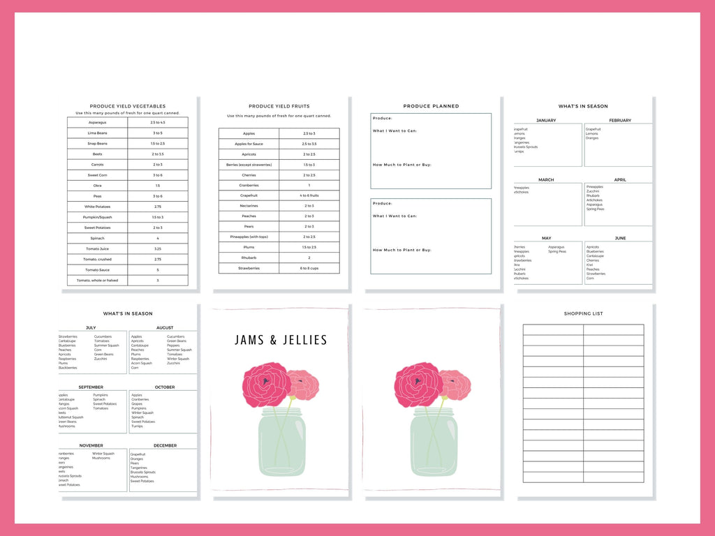 Canning Log Journal Planner Printable PDF for Homesteaders, Canners Grab Your Balls  29 Pages Instant Download (Copy)