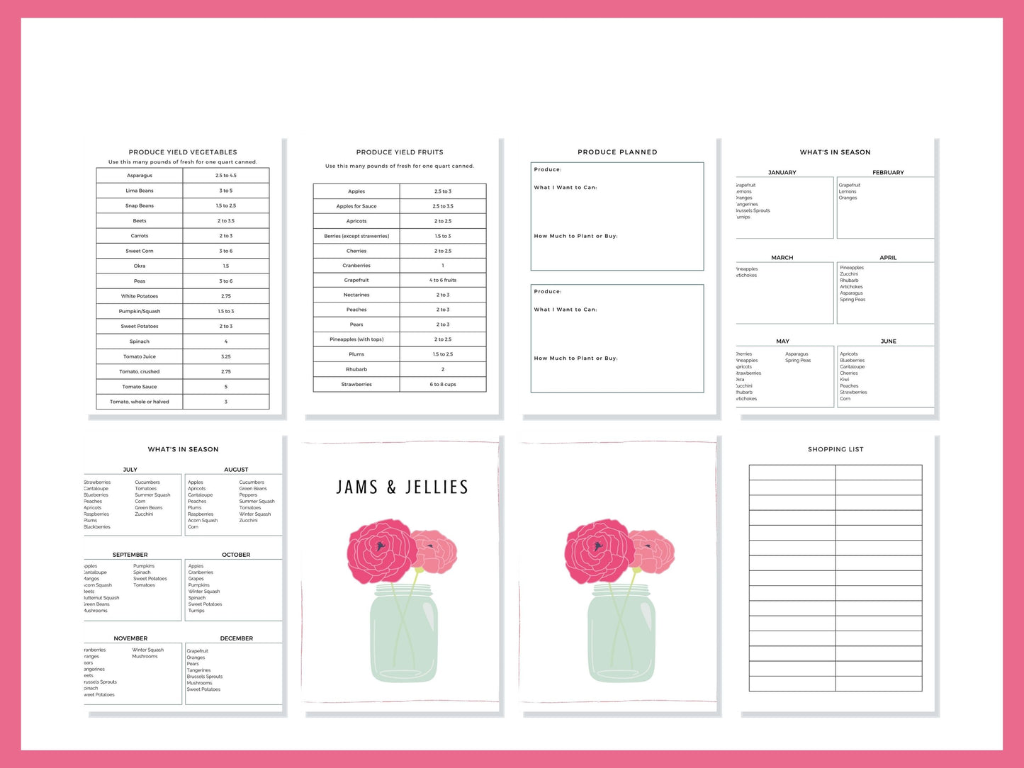 Canning Log Journal Planner Printable PDF for Homesteaders, Canners Grab Your Balls  29 Pages Instant Download (Copy)