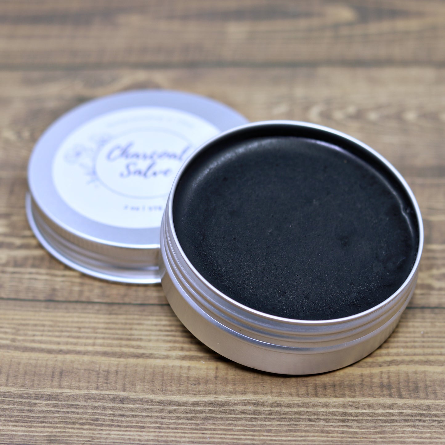 Charcoal Salve | Drawing Skincare in 2 oz Tin  With Charcoal, Clay