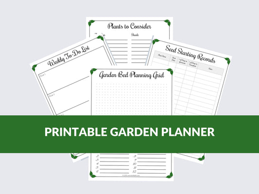 Gardening Planner Printable PDF 8.5x11 Instant Download for 3 Ring Binder Journal