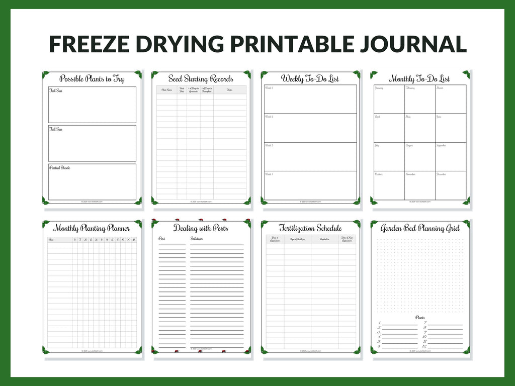 Gardening Planner Printable PDF 8.5x11 Instant Download for 3 Ring Binder Journal