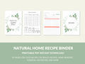 Natural Home Homesteading Planner for Homesteaders  Printable Binder PDF Instant Download Recipe Book Printable Pages