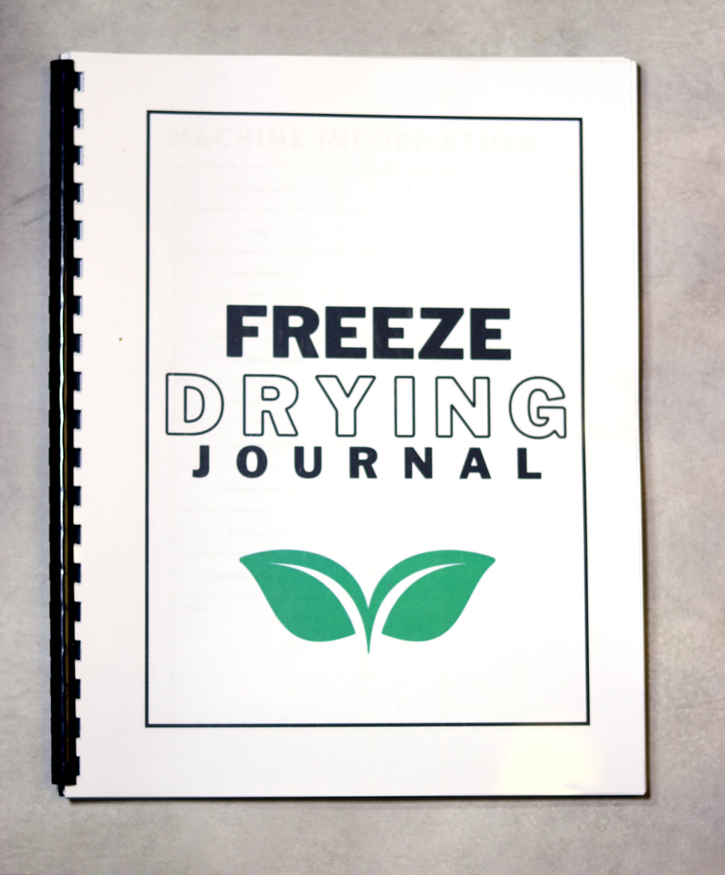 Freeze Drying Journal Batch Log Recipe Book Physical Book