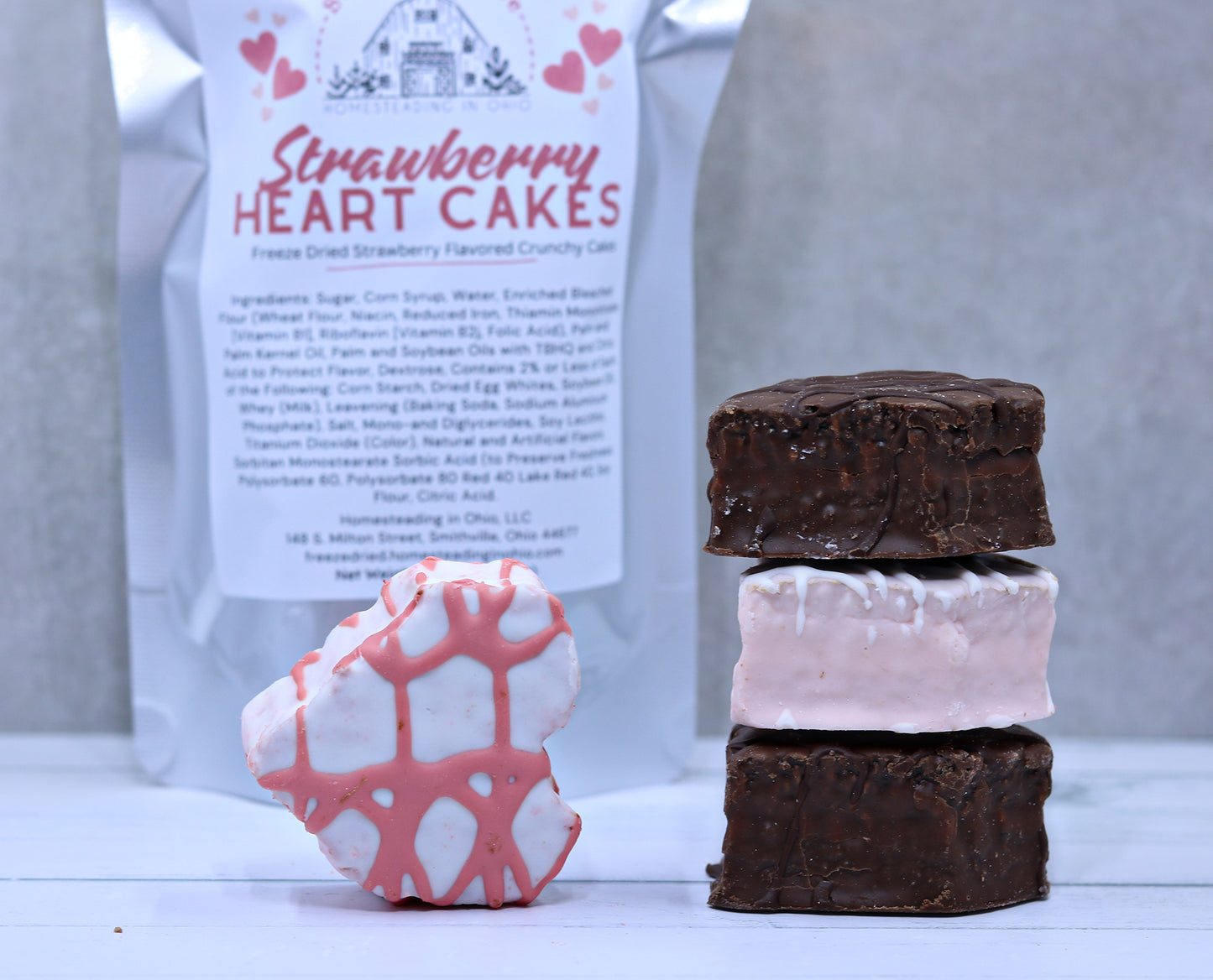 Freeze Dried Valentine's Day Heart Snack Cakes