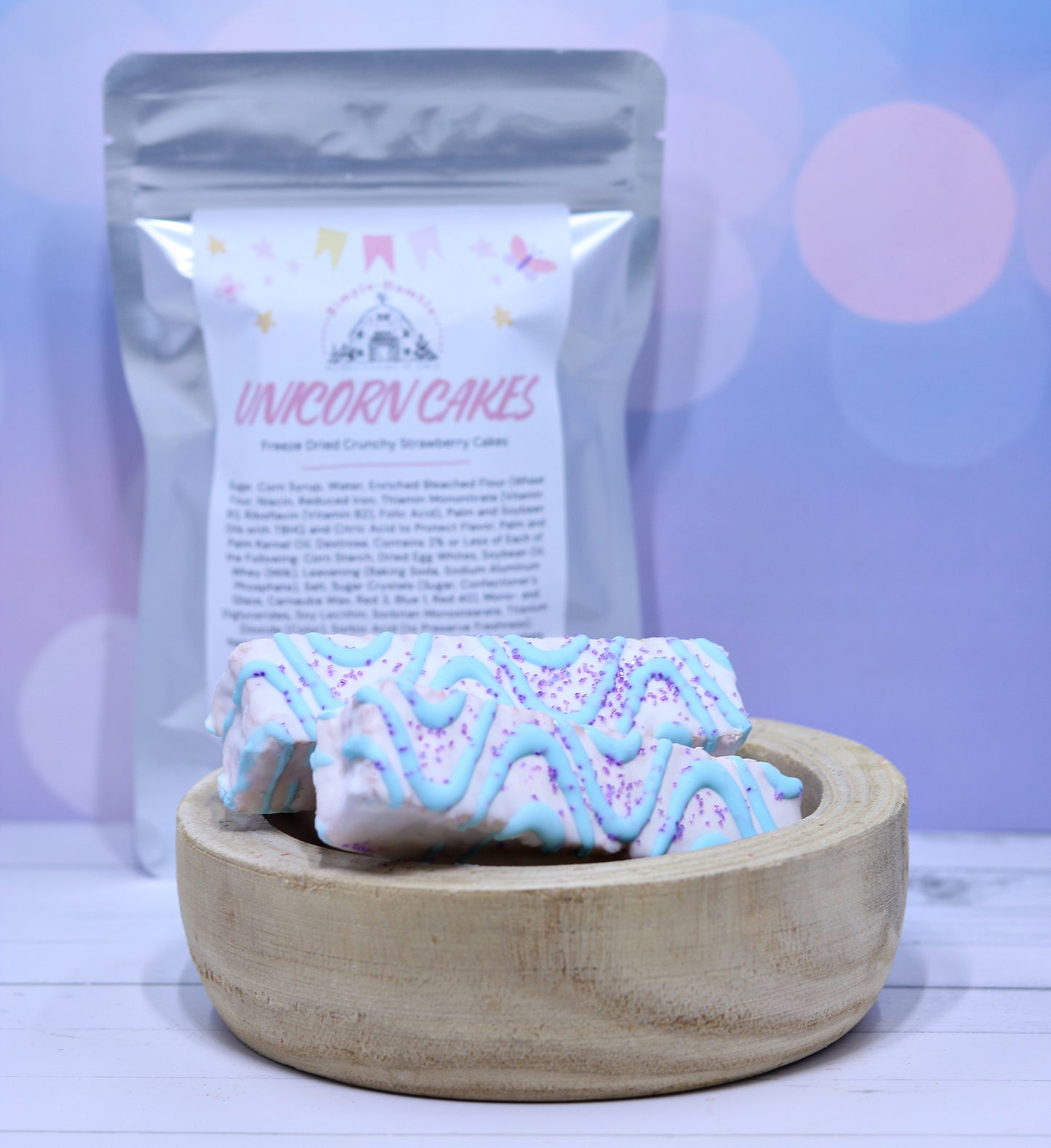 Freeze Dried Unicorn Cakes Strawberry Flavored