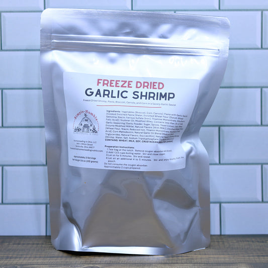 Freeze Dried Garlic Shrimp 2 Servings