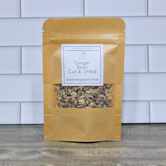 Ginger Root – Cut and Sifted (Dried) 1 oz Package