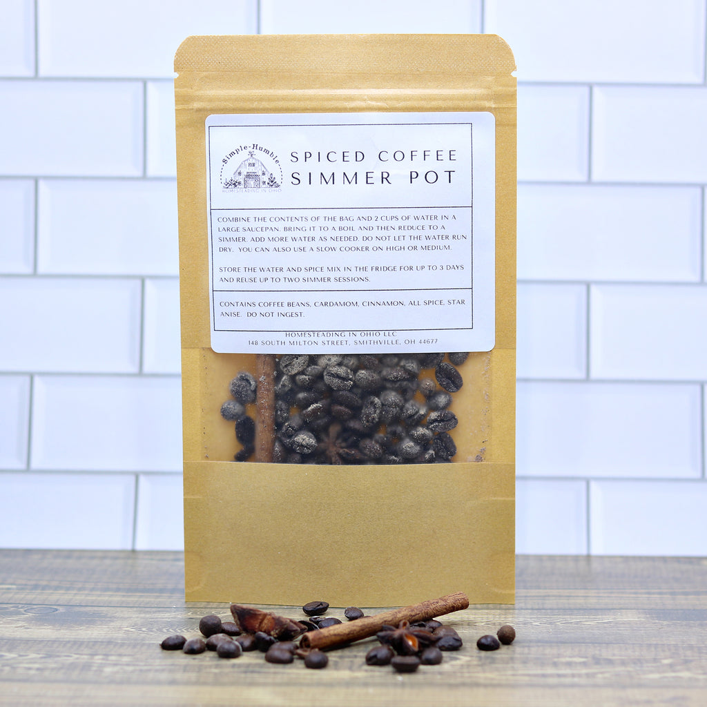 Spiced Coffee Simmer Pot – Coffee Bean & Cinnamon Stovetop Potpourri – Natural Home Fragrance