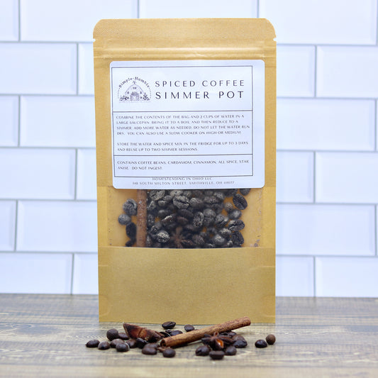 Spiced Coffee Simmer Pot – Coffee Bean & Cinnamon Stovetop Potpourri – Natural Home Fragrance