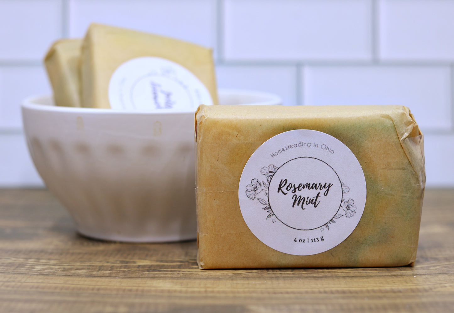 Rosemary Mint Cold Process Soap | 4 oz Moisturizing Bar