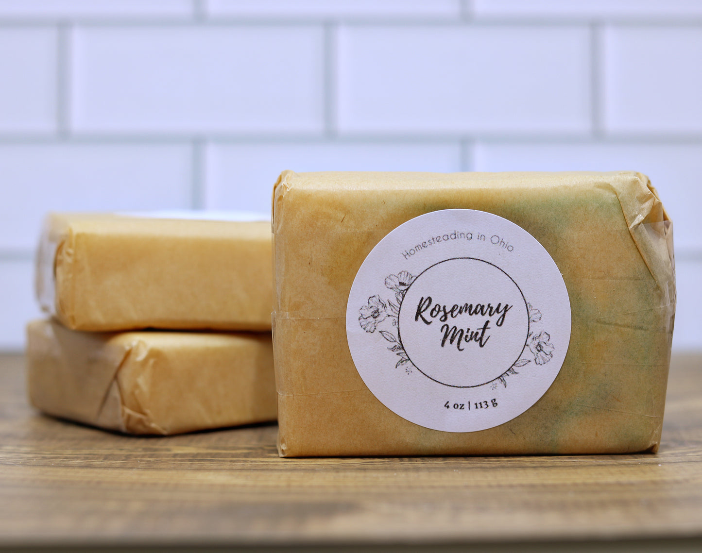 Rosemary Mint Cold Process Soap | 4 oz Moisturizing Bar