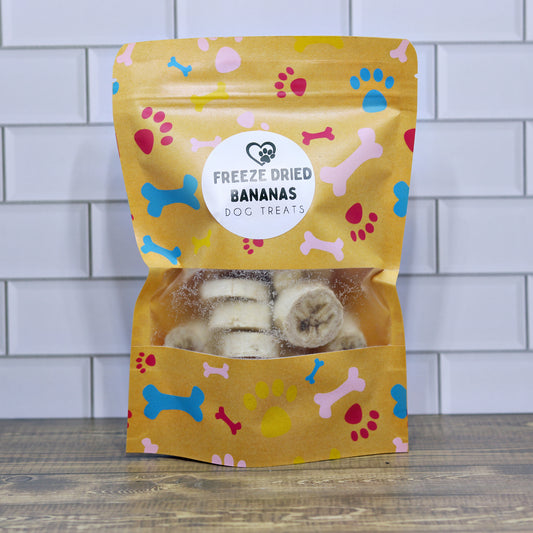 Freeze Dried Banana Dog Treats  Single Ingredient, All-Natural Healthy Snack