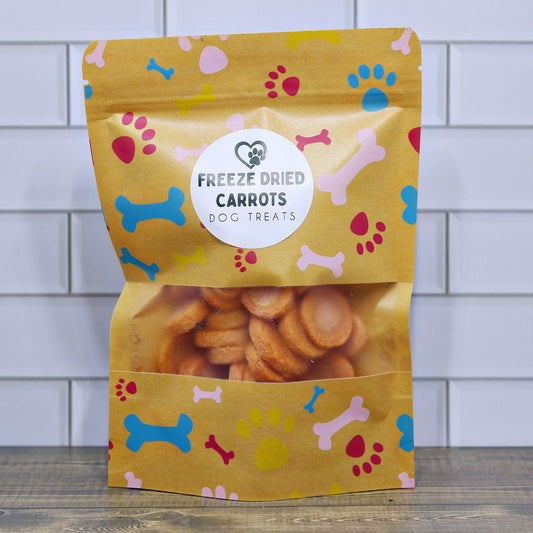 Freeze Dried Carrot Dog Treats – Single Ingredient, Crunchy Natural Snack