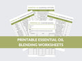 Essential Oil Blending Factor Blend Worksheet Notebook Planner Printable Digital Instant Download 6 Pages PDF 8.5x11