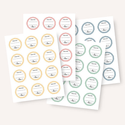 Canning Labels Printable Digital Download Canning Jar Labels Canning Lid Labels PDF 2 Sizes 2 Inch, 2.5 Inch for Regular and Wide Mouth Jars