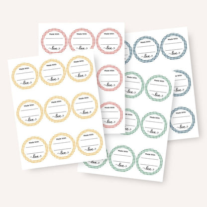 Canning Labels Printable Digital Download Canning Jar Labels Canning Lid Labels PDF 2 Sizes 2 Inch, 2.5 Inch for Regular and Wide Mouth Jars