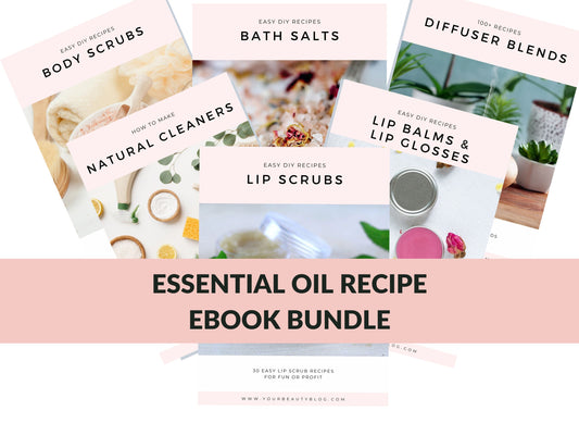 Skin Care Recipe Book Essential Oil Recipe Ebook Bundle Over 200 Recipes DIY Bath and Body Recipes Scrubs, Bath Salts, Lip Balms, More