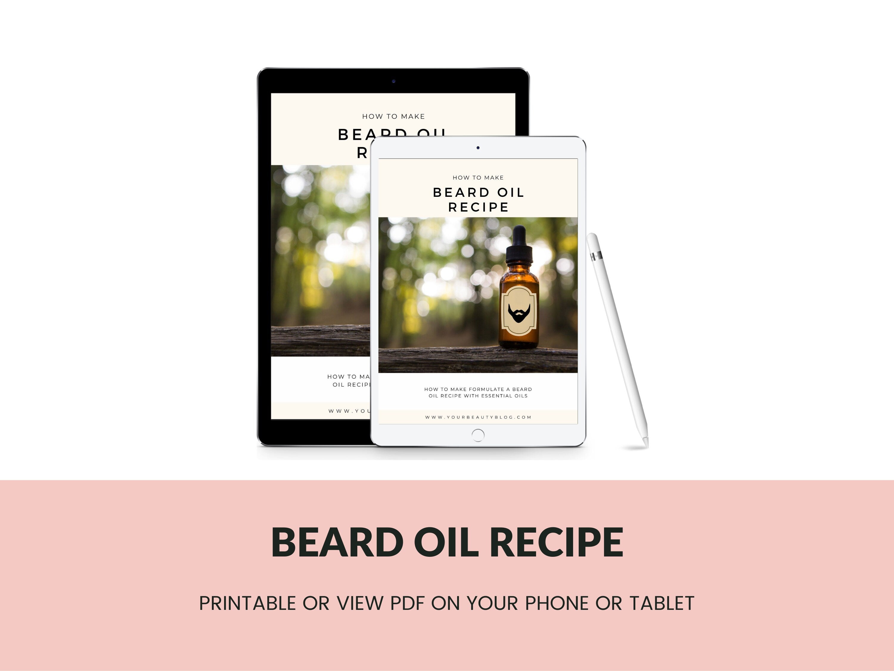 Beard Oil Recipe Printable Skin Care Recipe Instant Download PDF to Print Essential Oil Recipe