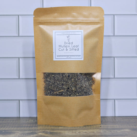 Dried Mullein Leaf 1 Ounce Cut and Sifted